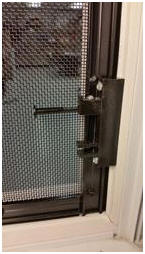 A locking mechanism will lock the screen into the track. Installs into the screen track like an insect screen.